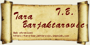 Tara Barjaktarović vizit kartica